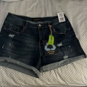 Indigo Rein Size 15 Dark Blue ripped shorts